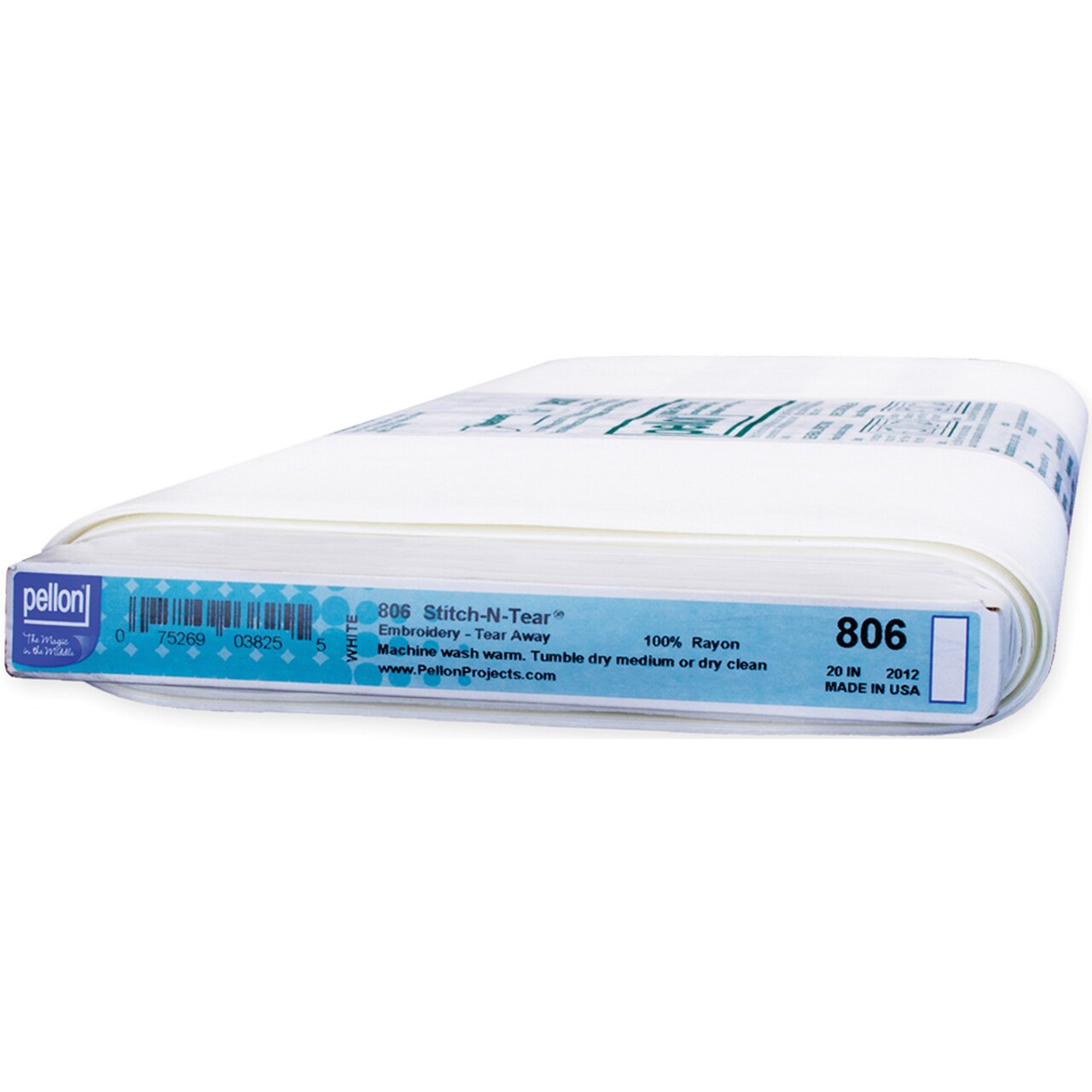 Pellon Stitch-N-Tear Tear Away Embroidery Stabilizer-White 20"X30yd